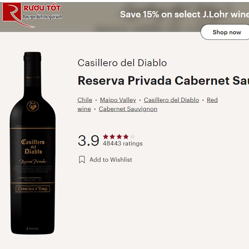 Casillero Del Diablo Reserva Privada Cabernet Sauvignon