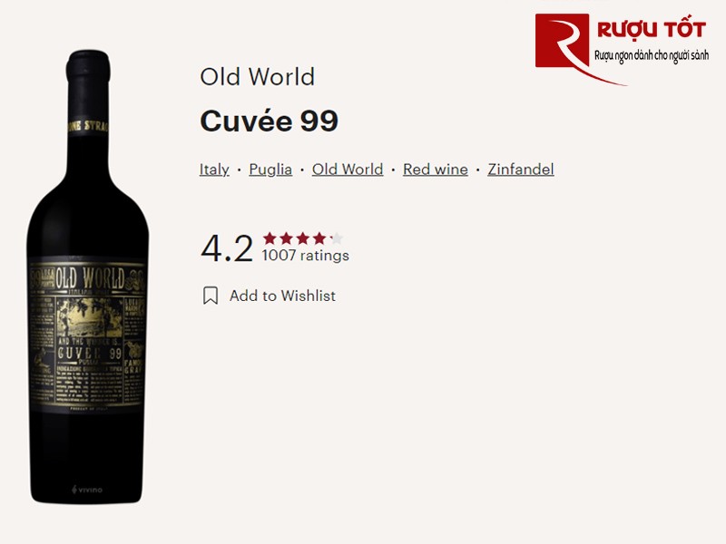 Vang Ý Old World Cuvee 99