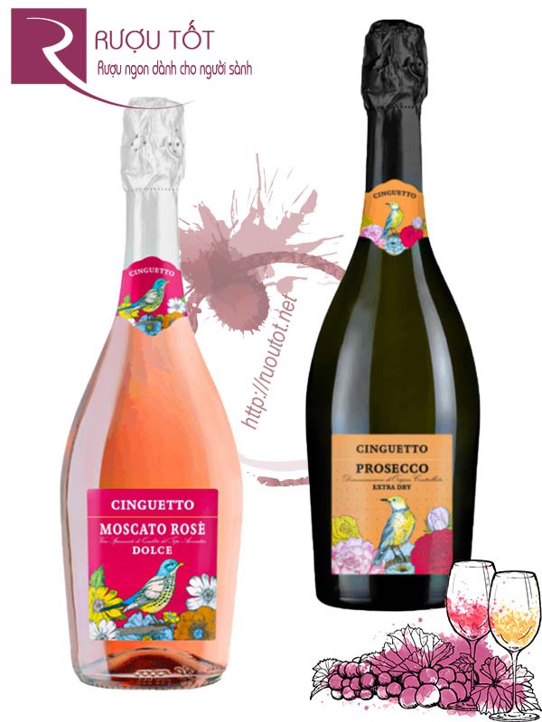 Vang Nổ Cinguetto Moscato - Prosecco