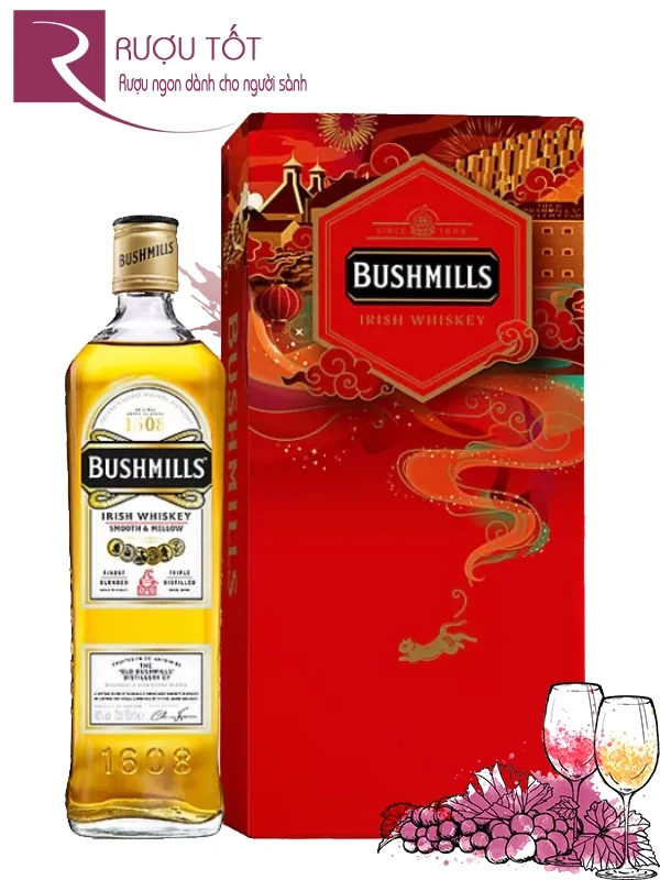 Rượu Bushmills Original Hộp quà Tết năm 2025