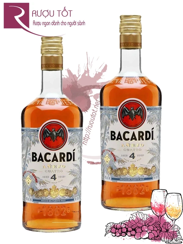 Rượu Bacardi Anejo Cuatro 4 Years Old