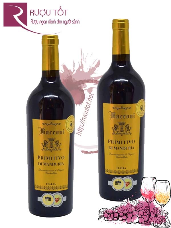 Rượu vang Bacconi Primitivo di Manduria