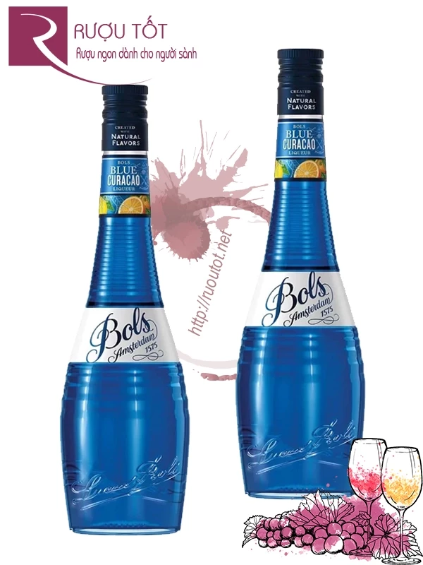 Rượu Bols Blue Curacao Hương cam