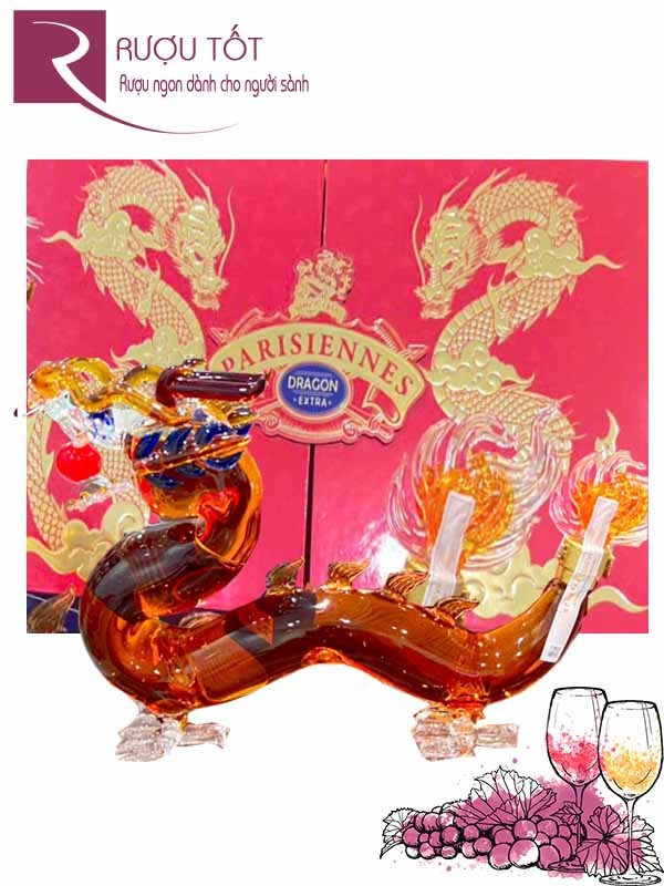 Rượu Parisiennes Dragon Extra Spirit Brandy - Hình rồng