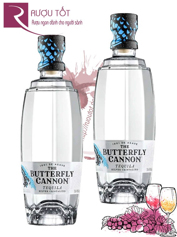 Rượu Butterfly Cannon Cristalino Tequila