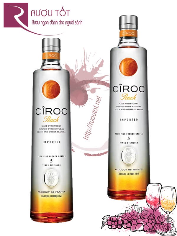 Rượu Ciroc Peach Vodka