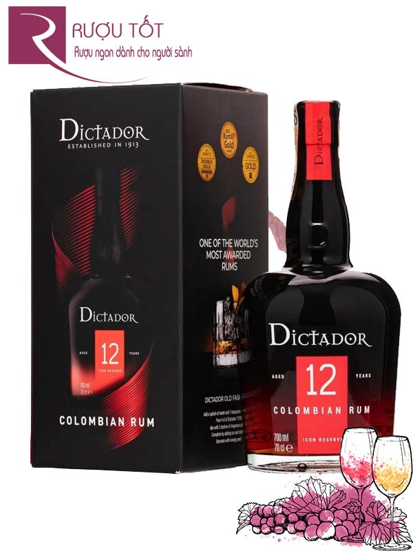 Rượu Rum Dictador 12 Year Old