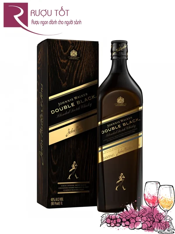 Rượu Johnnie Walker Double Black 1L