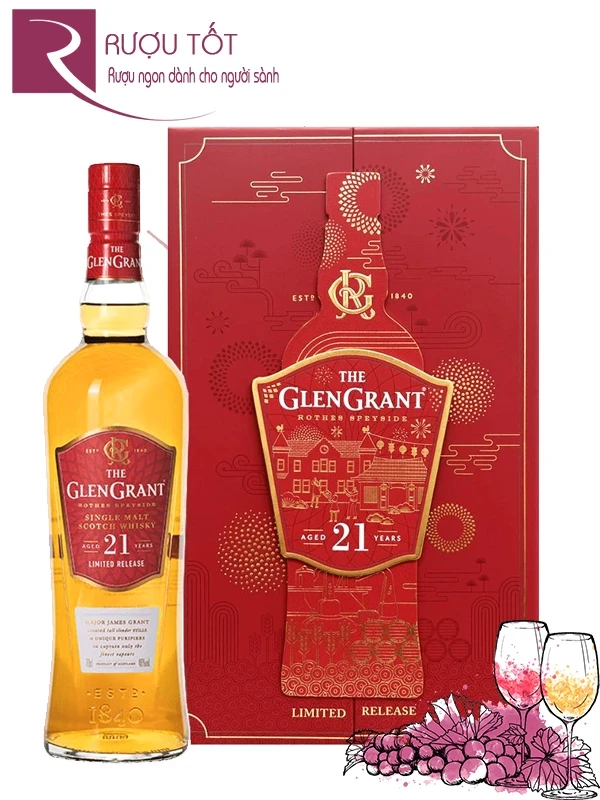 Rượu Glen Grant 21 Hộp quà Tết 2025