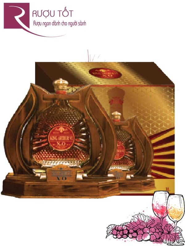 Rượu Cognac King Arthur VI XO 3L