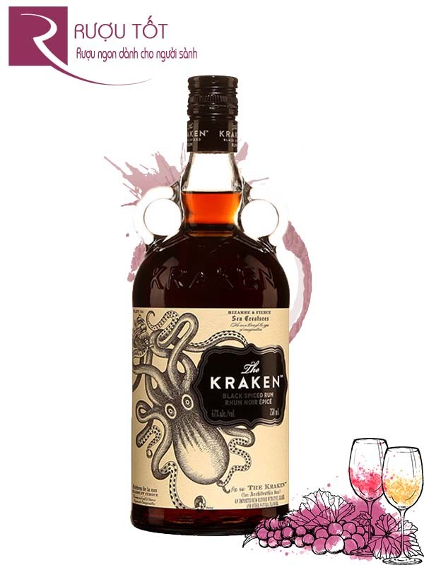 Rượu The Kraken Black Spiced Rum 700ml