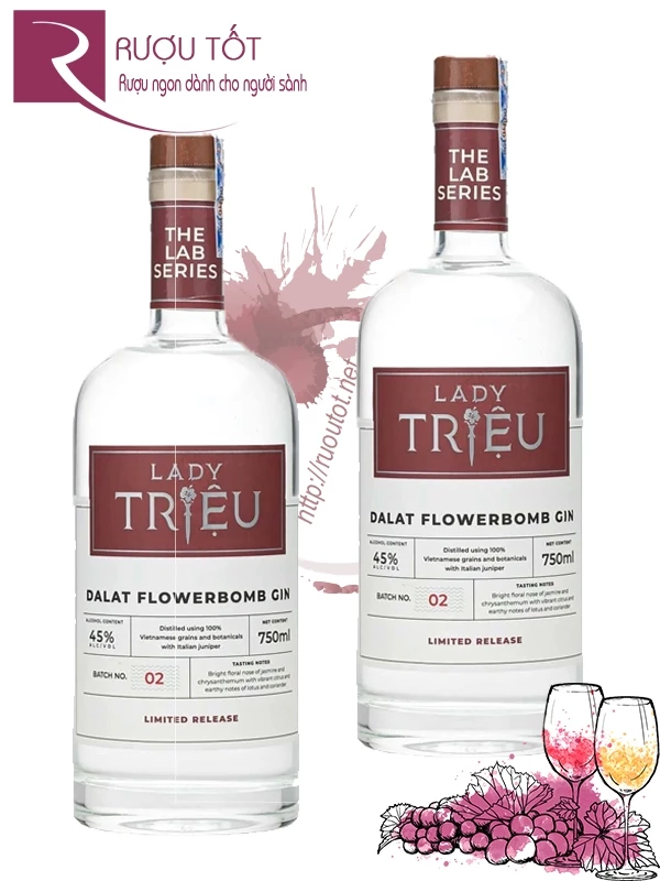 Rượu Lady Triệu Dalat Flowerbomb Gin