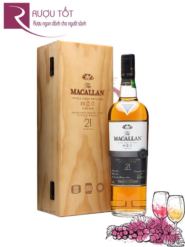 Rượu Macallan 21 Xách Tay 43%