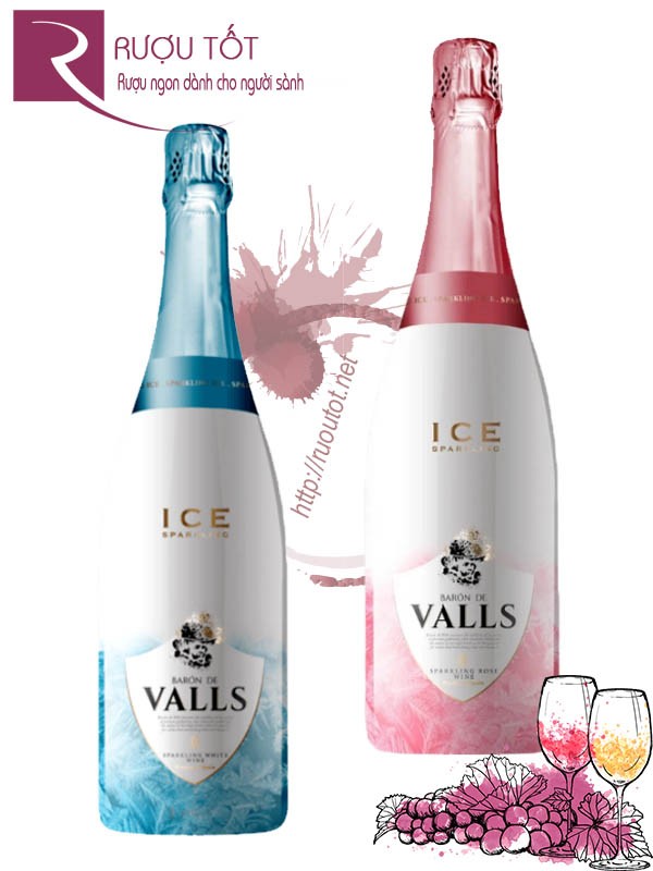 Rượu vang Baron De Valls Ice Sparkling Rose - White