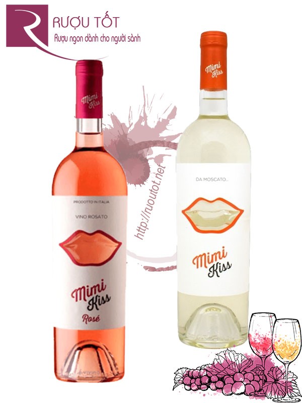 Rượu vang Mimi Kiss DA Moscato Rose - White