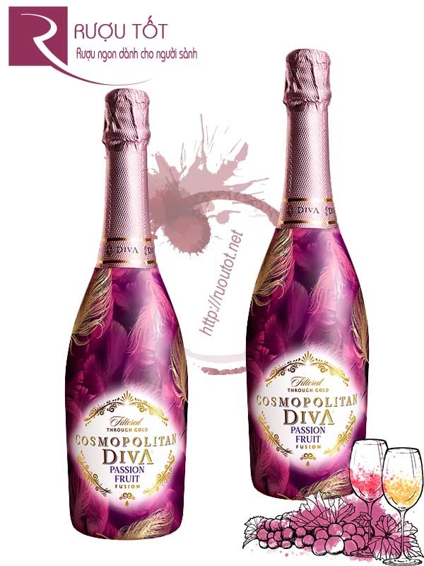 Rượu Vang Nổ Cosmopolitan Diva Passion Fruit