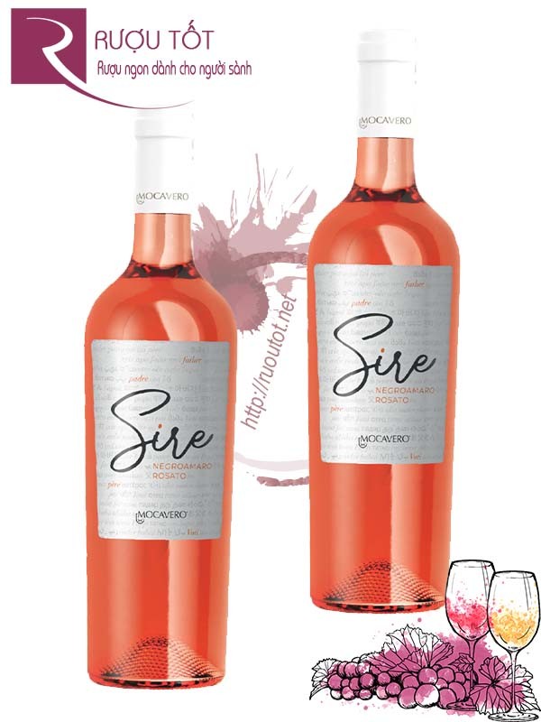 Rượu vang Sire Mocavero Negroamaro Rosato Salento Rose IGP