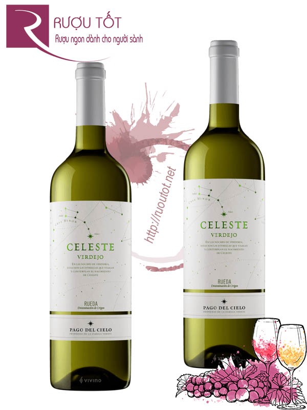 Rượu vang Celeste Verdejo Rueda Pago del Cielo Cao Cấp