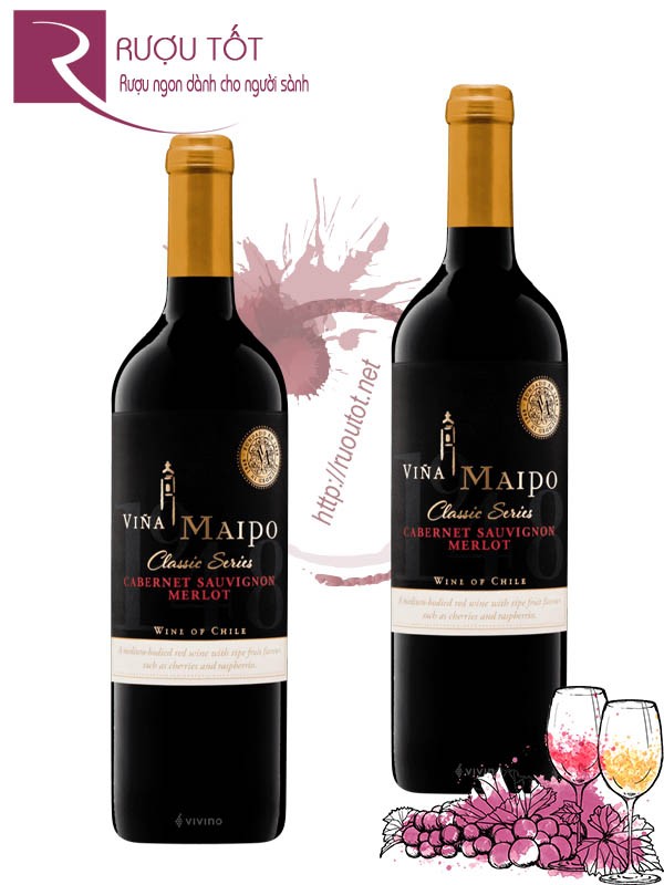 Vang Chile Vina Maipo Cabernet Sauvignon Merlot Giá Rẻ