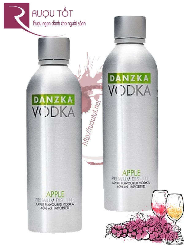 Rượu Vodka Danzka Apple 1000ml