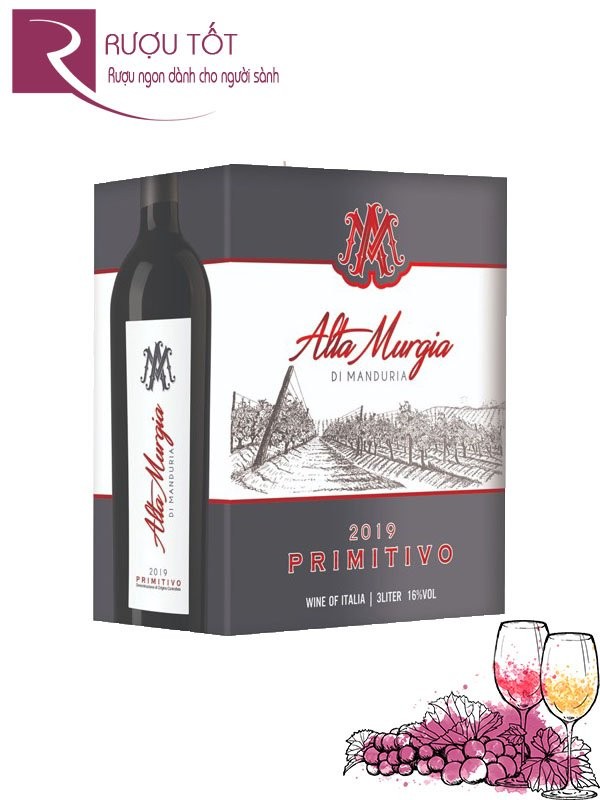 Vang Bịch Alta Murgia Primitivo Puglia 3l