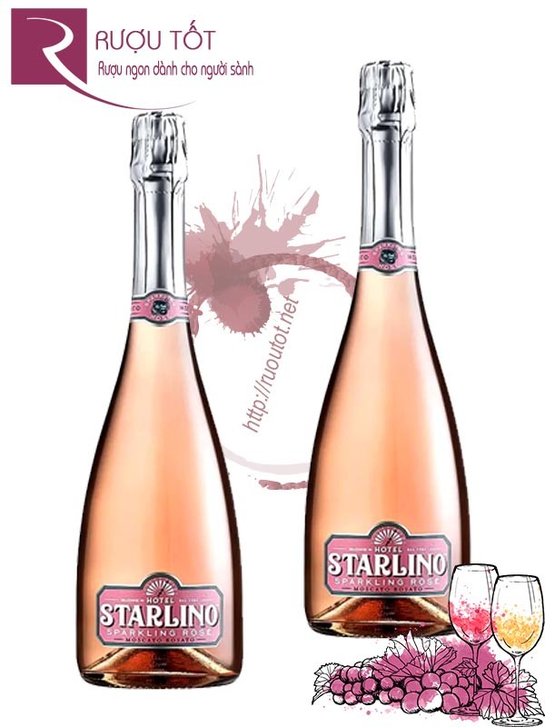 Rượu vang Hotel Starlino Sparkling Rose Moscato