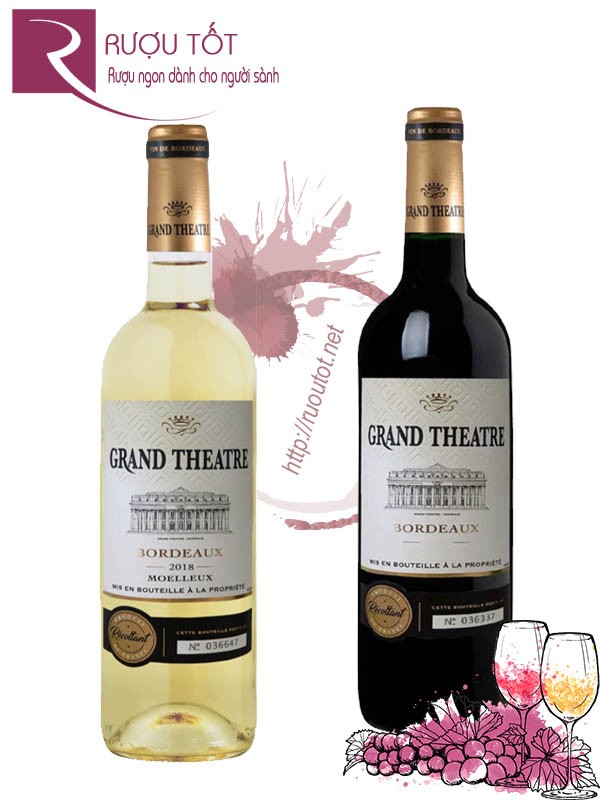 Vang Pháp Grand Theatre Bordeaux Cabernet Sauvignon (Red - White)