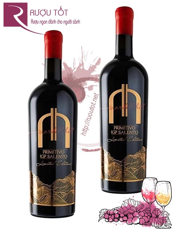 Vang Ý Mardell Hill Primitivo 19,5 độ thượng hạng giá rẻ