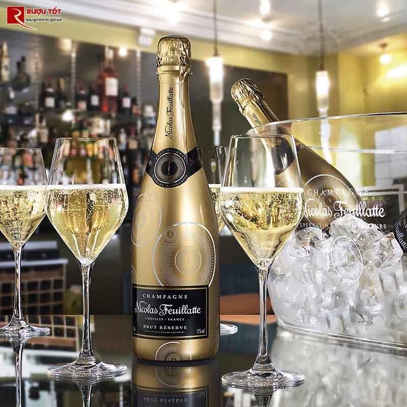 Rượu Champagne Nicolas Feuillatte Brut Reserve Gold Label