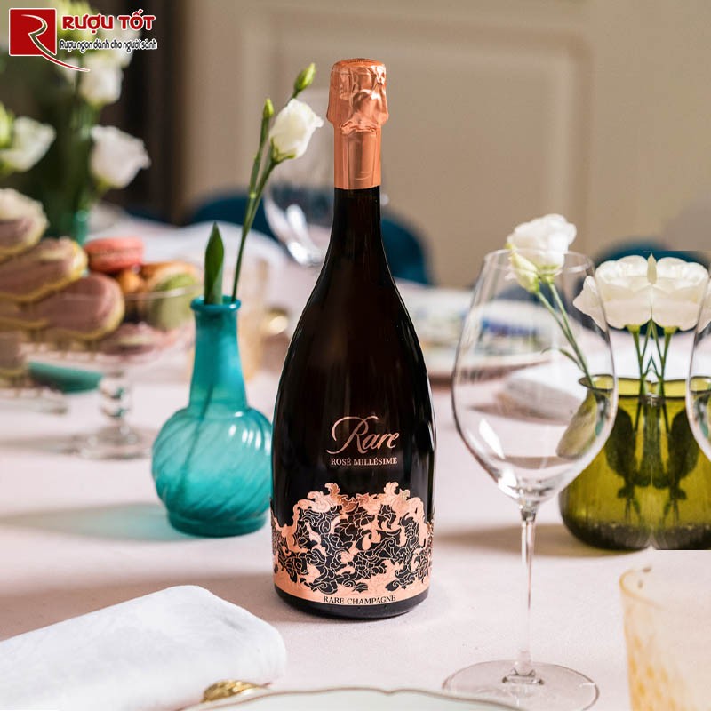 Rượu Champagne Rare Rose Millesime