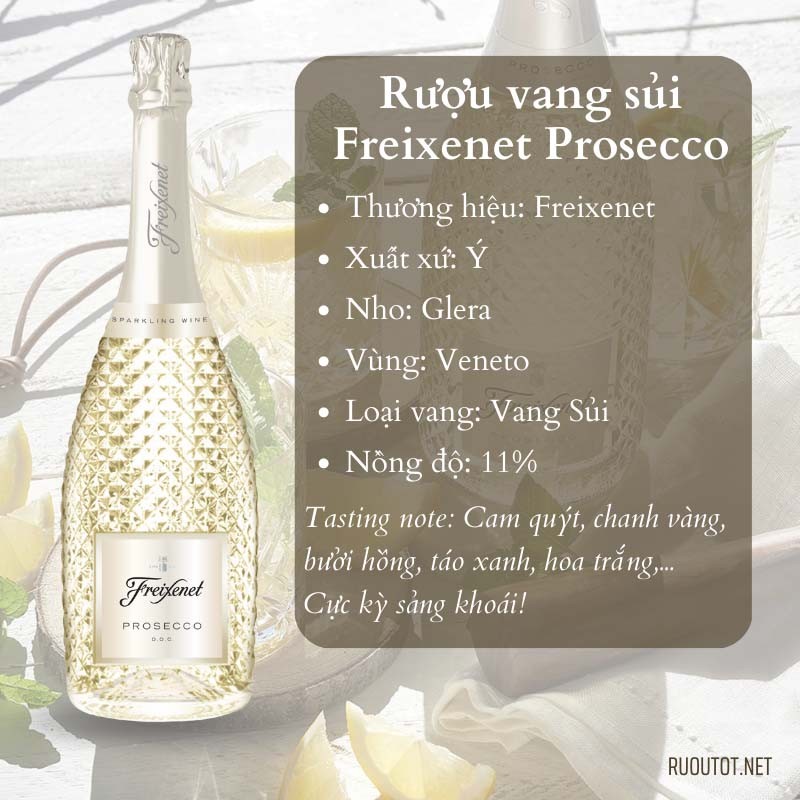 Rượu vang sủi Freixenet Prosecco chính hãng