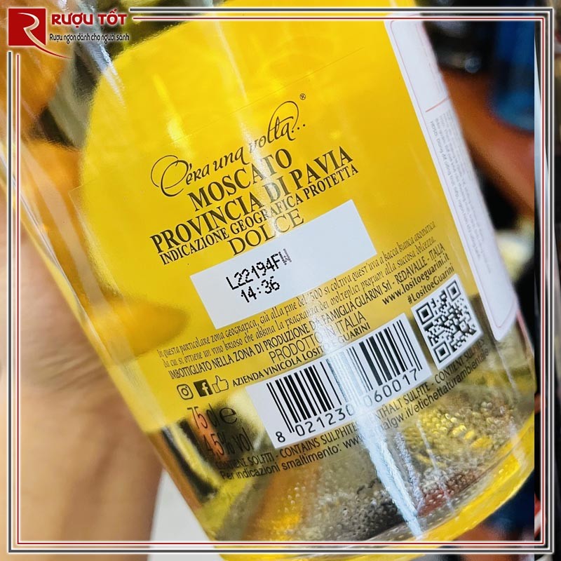 Rượu Moscato dolce Guarini cao cấp