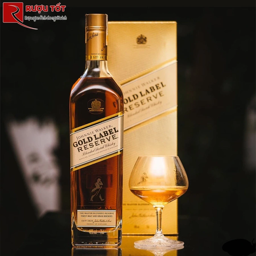 johnnie walker gold label reserve hộp quà