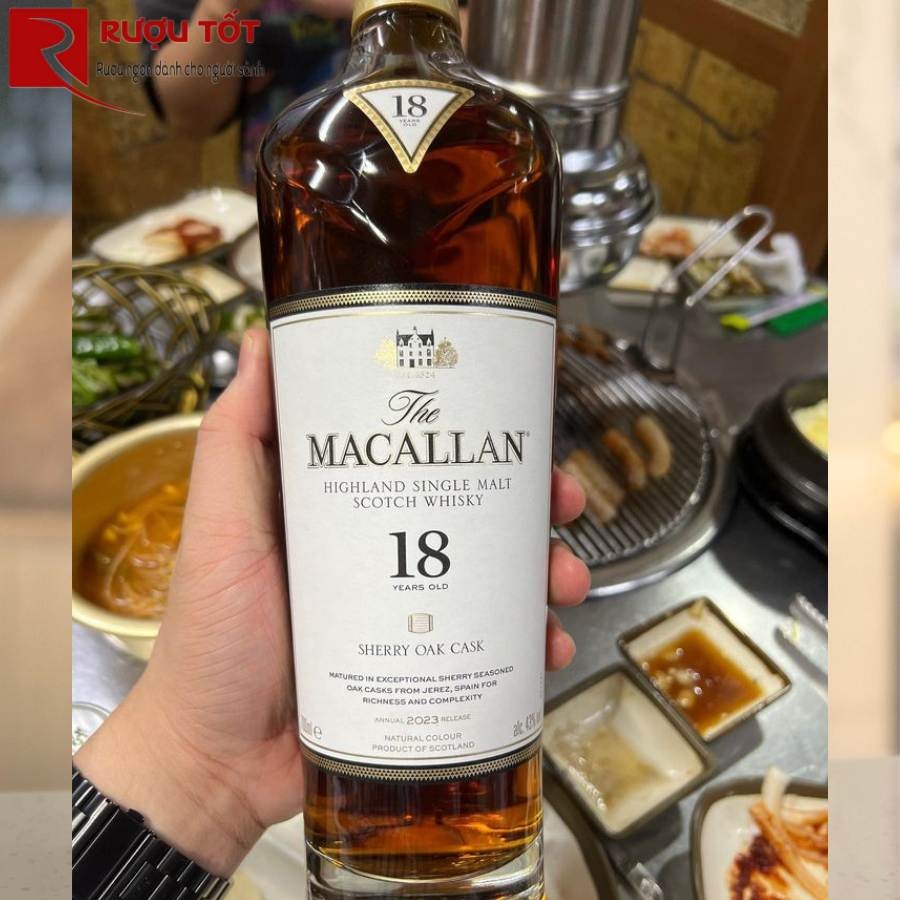 rượu macallan 18 sherry oak