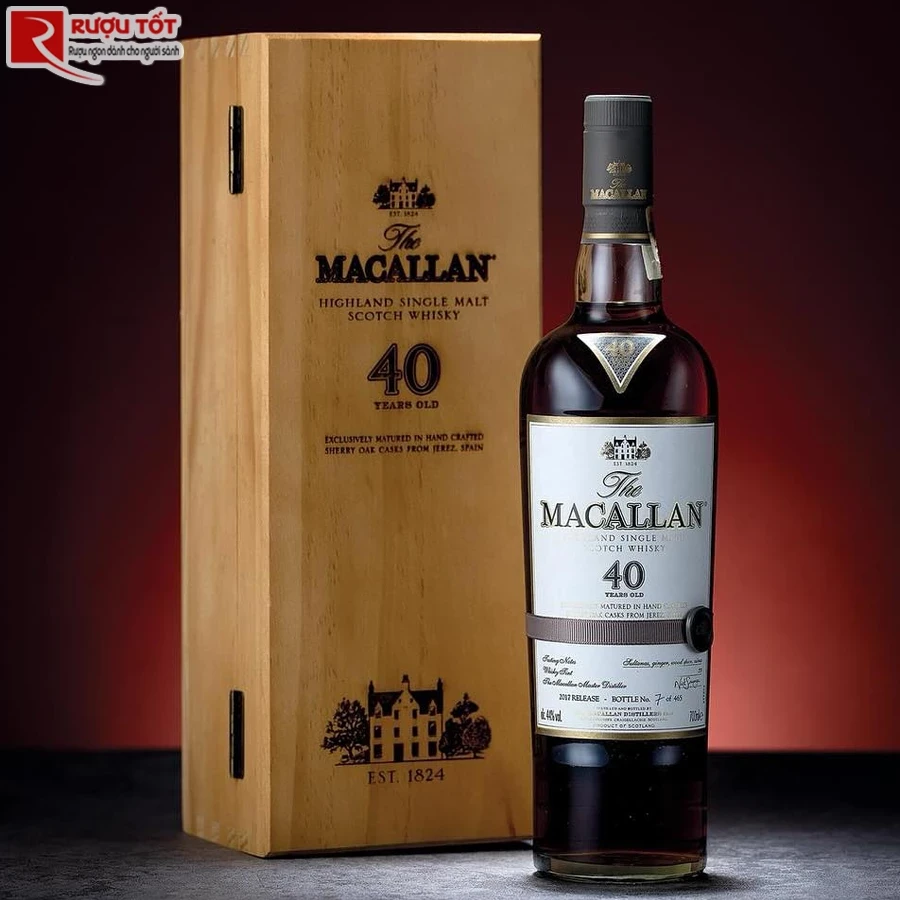 Rượu Macallan 40 Years Old 700ml