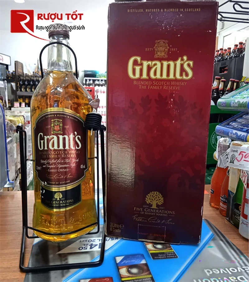 Rượu Whisky Grants 3l