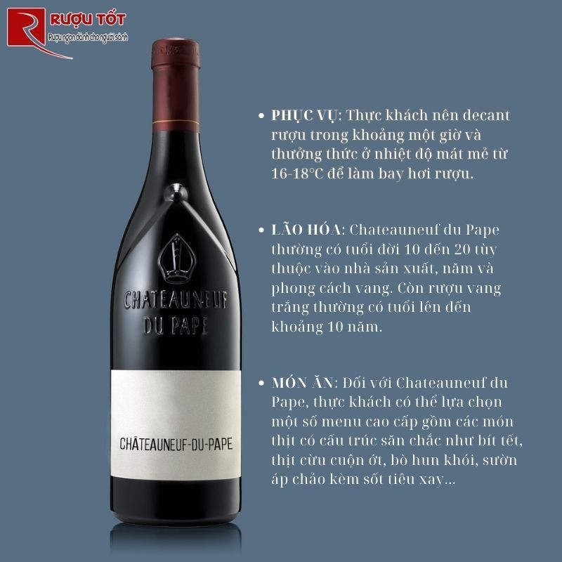 Phục vụ Chateauneuf du Pape