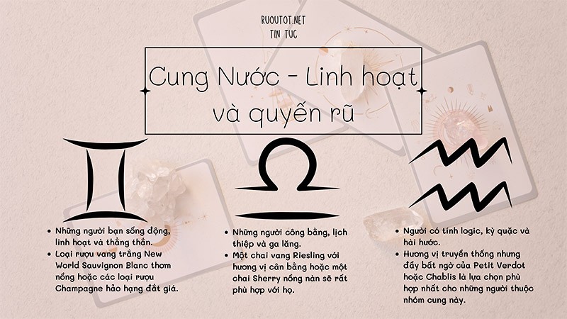 Rượu vang thích hợp cho cung Khí