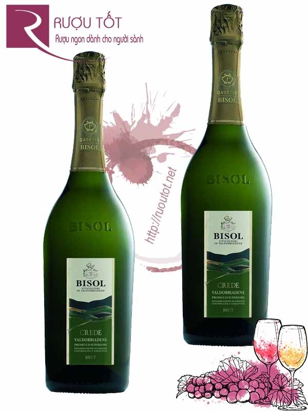 Vang sủi Ý Bisol Cru Crede Brut Thượng hạng