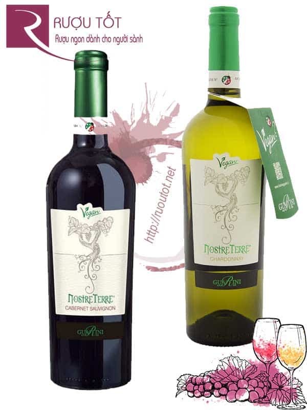 Vang Ý Nostre Terre Varietal Vegan (red – white)