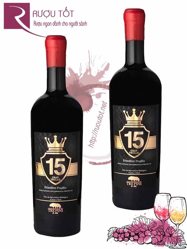 Vang Ý 15 Trepini Primitivo Limited Cao cấp