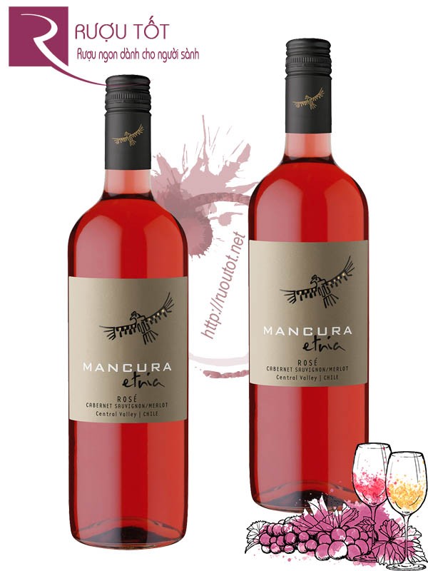 Vang Chile hồng Mancura Etnia Rose Cabernet Syrah Cao cấp