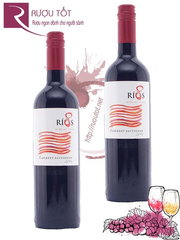 Vang Chile 8 Rios Cabernet Sauvignon Hảo hạng