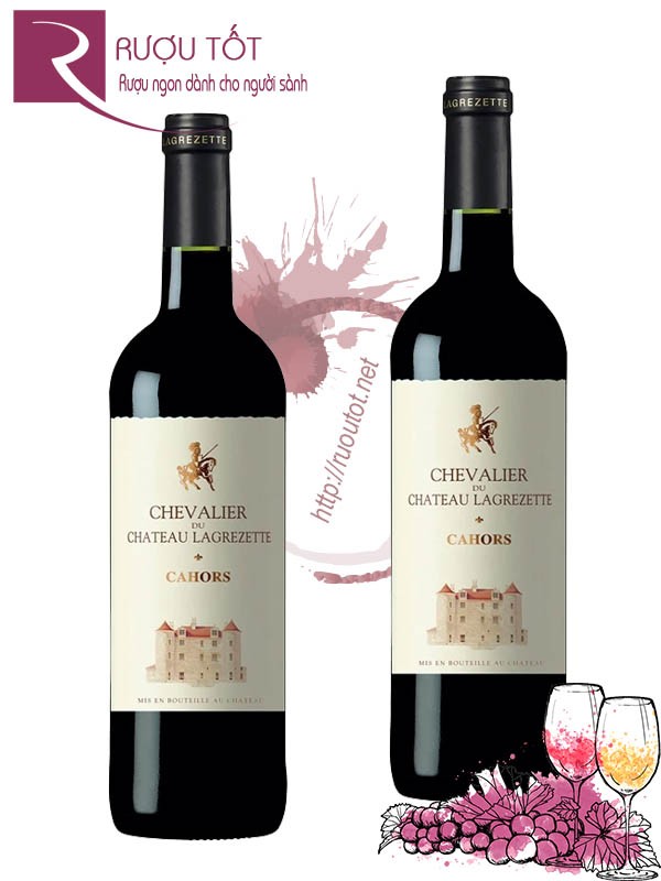 Vang Pháp Chevalier du Chateau Lagrezette Cahors Cao cấp