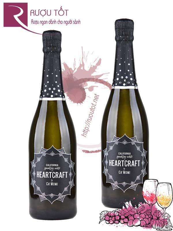 Rượu Vang Heartcraft Camomi Sparkling White Thượng hạng