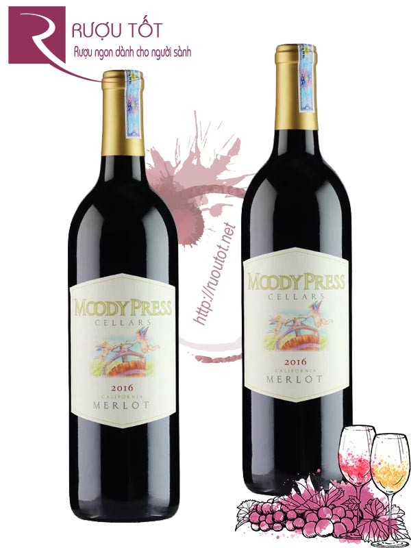 Rượu Vang Moody Press Merlot Thượng hạng