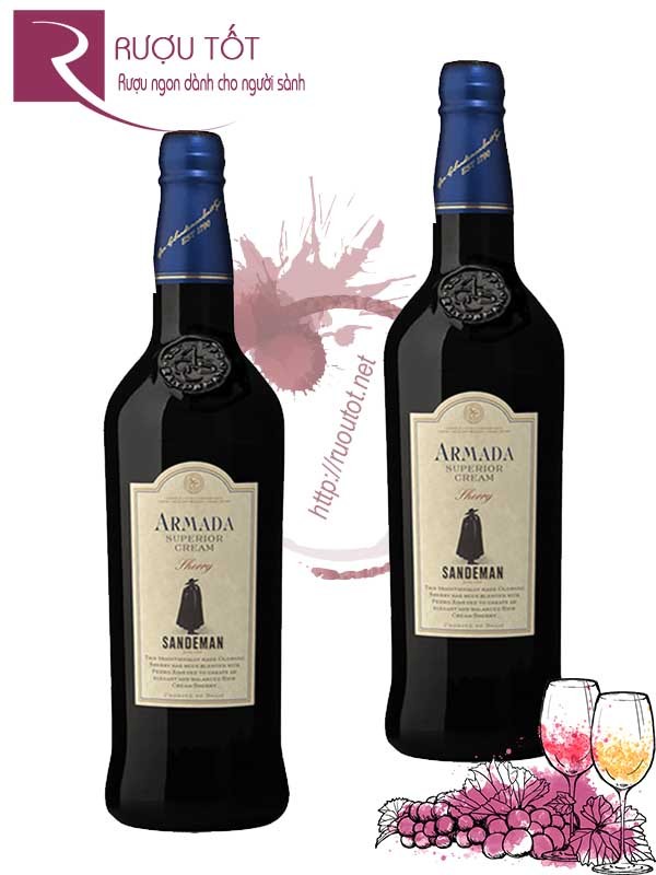 Rượu vang Armada Superior Cream Sherry Sandeman Thượng hạng