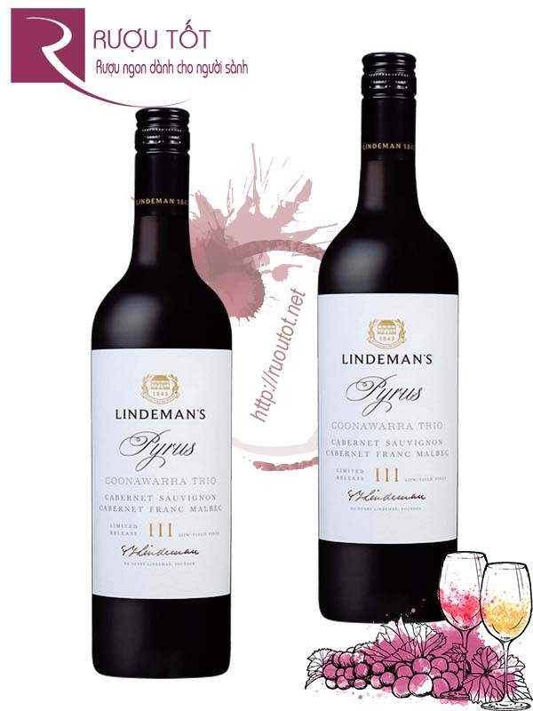 Rượu vang Lindemans Pyrus Trio Cabernet Malbec Merlot Hảo hạng