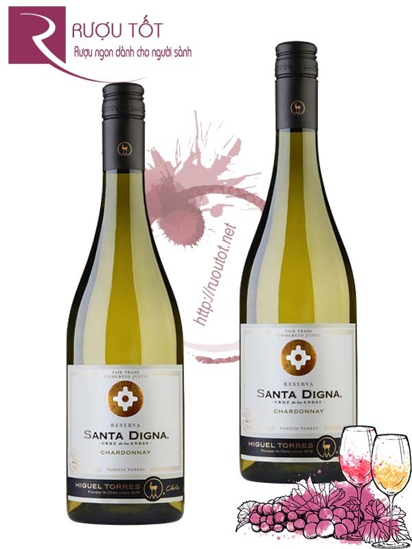 Vang Chile Santa Digna Chardonnay Reserva Miguel Torres Thượng hạng