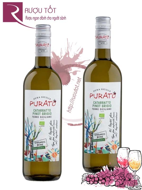 Vang Ý Purato Catarratto Pinot Grigio Organic